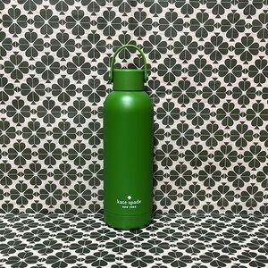 NEW With BOX Kate Spade Green Insulated Stainless Steel 16 oz Water Bottle